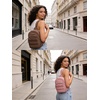 image:imageBAGSMART Small Sling Bag for Women Puffer Crossbody Bag Purses Hobo Handbag Fanny Packs for Travel HikingCoral
