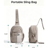 image:imageBAGSMART Small Sling Bag for Women Puffer Crossbody Bag Purses Hobo Handbag Fanny Packs for Travel HikingOrange