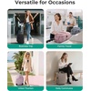image:imageBAGSMART Small Underseat Carry on Luggage with Wheels 16 inch Small Under Seat Luggage Lightweight Travel Suitcase for Women Navy BlueBlue