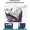 image:imageBAGSMART Small Underseat Carry on Luggage with Wheels 16 inch Small Under Seat Luggage Lightweight Travel Suitcase for Women Navy BlueBlue