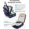 image:imageBAGSMART Small Underseat Carry on Luggage with Wheels 16 inch Small Under Seat Luggage Lightweight Travel Suitcase for Women Navy BlueBlue