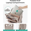 image:imageBAGSMART Small Underseat Carry on Luggage with Wheels 16 inch Small Under Seat Luggage Lightweight Travel Suitcase for Women Navy BlueBrown