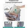 image:imageBAGSMART Small Underseat Carry on Luggage with Wheels 16 inch Small Under Seat Luggage Lightweight Travel Suitcase for Women Navy BlueGrey