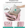 image:imageBAGSMART Small Underseat Carry on Luggage with Wheels 16 inch Small Under Seat Luggage Lightweight Travel Suitcase for Women Navy BluePink