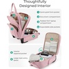 image:imageBAGSMART Small Underseat Carry on Luggage with Wheels 16 inch Small Under Seat Luggage Lightweight Travel Suitcase for Women Navy BluePink