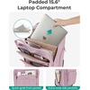 image:imageBAGSMART Small Underseat Carry on Luggage with Wheels 16 inch Small Under Seat Luggage Lightweight Travel Suitcase for Women Navy BluePurple