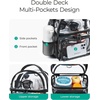 image:imageBAGSMART Stadium Approved Clear Bag 12x6x12 Double Deck Lunch Box Convertible to Backpack Waterproof PVC PinkCamel