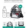 image:imageBAGSMART Stadium Approved Clear Bag 12x6x12 Double Deck Lunch Box Convertible to Backpack Waterproof PVC PinkDusky Pink