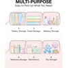 image:imageBAGSMART TSA Approved Toiletry Bag 3 Pack Clear Makeup Cosmetic Bag Organizer Quart Size Travel Bag for Toiletries Carryon Travel Accessories Essentials  PinkPink