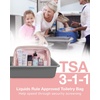 image:imageBAGSMART TSA Approved Toiletry Bag 3 Pack Clear Makeup Cosmetic Bag Organizer Quart Size Travel Bag for Toiletries Carryon Travel Accessories Essentials  PinkPink