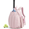 image:imageBAGSMART Tennis Gym Bag for Women 3in1 Sports Duffle Sling Backpack  40oz Tumblers Bag Converts to Travel Duffle Court Backpack or Crossbody Sling for 2 RacketsPaddles 156 Laptop amp ShoesFCandy Pink