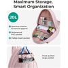 image:imageBAGSMART Tennis Gym Bag for Women 3in1 Sports Duffle Sling Backpack  40oz Tumblers Bag Converts to Travel Duffle Court Backpack or Crossbody Sling for 2 RacketsPaddles 156 Laptop amp ShoesCandy Pink