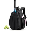 image:imageBAGSMART Tennis Gym Bag for Women 3in1 Sports Duffle Sling Backpack  40oz Tumblers Bag Converts to Travel Duffle Court Backpack or Crossbody Sling for 2 RacketsPaddles 156 Laptop amp ShoesEJet Black