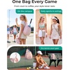 image:imageBAGSMART Tennis Gym Bag for Women 3in1 Sports Duffle Sling Backpack  40oz Tumblers Bag Converts to Travel Duffle Court Backpack or Crossbody Sling for 2 RacketsPaddles 156 Laptop amp ShoesForest Green