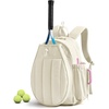 image:imageBAGSMART Tennis Gym Bag for Women 3in1 Sports Duffle Sling Backpack  40oz Tumblers Bag Converts to Travel Duffle Court Backpack or Crossbody Sling for 2 RacketsPaddles 156 Laptop amp ShoesGBeige