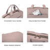 image:imageBAGSMART Toiletry Bag Travel Bag with Hanging Hook Waterresistant Makeup Cosmetic Bag Travel Organizer for Accessories Shampoo Fullsize Container Toiletries Black MediumDirty purple