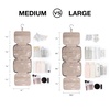 image:imageBAGSMART Toiletry Bag Travel Bag with Hanging Hook Waterresistant Makeup Cosmetic Bag Travel Organizer for Accessories Shampoo Fullsize Container Toiletries Black MediumLucent Blue