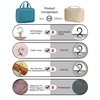 image:imageBAGSMART Toiletry Bag Travel Bag with Hanging Hook Waterresistant Makeup Cosmetic Bag Travel Organizer for Accessories Shampoo Fullsize Container Toiletries Black MediumTeal