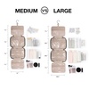 image:imageBAGSMART Toiletry Bag Travel Bag with Hanging Hook Waterresistant Makeup Cosmetic Bag Travel Organizer for Accessories Shampoo Fullsize Container Toiletries Black MediumKhaki Checkerboard