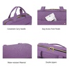 image:imageBAGSMART Toiletry Bag Travel Bag with Hanging Hook Waterresistant Makeup Cosmetic Bag Travel Organizer for Accessories Shampoo Fullsize Container Toiletries Black MediumPurple