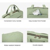 image:imageBAGSMART Toiletry Bag Travel Bag with Hanging Hook Waterresistant Makeup Cosmetic Bag Travel Organizer for Accessories Shampoo Fullsize Container Toiletries Black MediumGreen