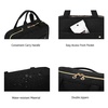 image:imageBAGSMART Toiletry Bag Travel Bag with Hanging Hook Waterresistant Makeup Cosmetic Bag Travel Organizer for Accessories Shampoo Fullsize Container Toiletries Black MediumBlack