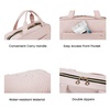image:imageBAGSMART Toiletry Bag Travel Bag with Hanging Hook Waterresistant Makeup Cosmetic Bag Travel Organizer for Accessories Shampoo Fullsize Container Toiletries Black MediumBaby Pink