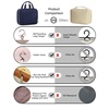 image:imageBAGSMART Toiletry Bag Travel Bag with Hanging Hook Waterresistant Makeup Cosmetic Bag Travel Organizer for Accessories Shampoo Fullsize Container Toiletries Black MediumBlue