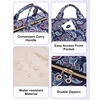 image:imageBAGSMART Toiletry Bag Travel Bag with Hanging Hook Waterresistant Makeup Cosmetic Bag Travel Organizer for Accessories Shampoo Fullsize Container Toiletries Black MediumRed Paisley