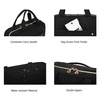 image:imageBAGSMART Toiletry Bag Travel Bag with Hanging Hook Waterresistant Makeup Cosmetic Bag Travel Organizer for Accessories Shampoo Fullsize Container Toiletries Black MediumBlack