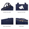 image:imageBAGSMART Toiletry Bag Travel Bag with Hanging Hook Waterresistant Makeup Cosmetic Bag Travel Organizer for Accessories Shampoo Fullsize Container Toiletries Black MediumBlue