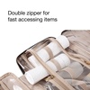 image:imageBAGSMART Toiletry Bag Travel Bag with Hanging Hook Waterresistant Makeup Cosmetic Bag Travel Organizer for Accessories Shampoo Fullsize Container Toiletries Black MediumBeige Ditsy Floral