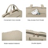 image:imageBAGSMART Toiletry Bag Travel Bag with Hanging Hook Waterresistant Makeup Cosmetic Bag Travel Organizer for Accessories Shampoo Fullsize Container Toiletries Black MediumCamel