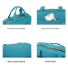 image:imageBAGSMART Toiletry Bag Travel Bag with Hanging Hook Waterresistant Makeup Cosmetic Bag Travel Organizer for Accessories Shampoo Fullsize Container Toiletries Black MediumTeal