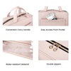 image:imageBAGSMART Toiletry Bag Travel Bag with Hanging Hook Waterresistant Makeup Cosmetic Bag Travel Organizer for Accessories Shampoo Fullsize Container Toiletries Black MediumDark Purple