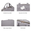 image:imageBAGSMART Toiletry Bag Travel Bag with Hanging Hook Waterresistant Makeup Cosmetic Bag Travel Organizer for Accessories Shampoo Fullsize Container Toiletries Black MediumGrey