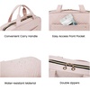 image:imageBAGSMART Toiletry Bag Travel Bag with Hanging Hook Waterresistant Makeup Cosmetic Bag Travel Organizer for Accessories Shampoo Fullsize Container Toiletries Black MediumLight Pink