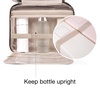 image:imageBAGSMART Toiletry Bag Travel Bag with Hanging Hook Waterresistant Makeup Cosmetic Bag Travel Organizer for Accessories Shampoo Fullsize Container Toiletries Black MediumLucent Blue