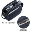 image:imageBAGSMART Toiletry Bag for Men Travel Toiletry Organizer Dopp Kit Waterresistant Shaving Bag for Toiletries Accessories Door Room Essentials BlackmediumNavy Blue