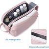 image:imageBAGSMART Toiletry Bag for Men Travel Toiletry Organizer Dopp Kit Waterresistant Shaving Bag for Toiletries Accessories Door Room Essentials BlackmediumBeige