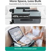 image:imageBAGSMART Top Opening Carry On Luggage 22x14x9 Airline Approved with TSA Lock Expandable 20 Inch Deep Compartment Hard Shell Suitcases with Double Spinner Wheels PurpleSage Green