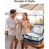 image:imageBAGSMART Top Opening Carry On Luggage 22x14x9 Airline Approved with TSA Lock Expandable 20 Inch Deep Compartment Hard Shell Suitcases with Double Spinner Wheels PurpleSage Green