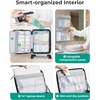 image:imageBAGSMART Top Opening Carry On Luggage 22x14x9 Airline Approved with TSA Lock Expandable 20 Inch Deep Compartment Hard Shell Suitcases with Double Spinner Wheels PurpleSage Green