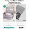 image:imageBAGSMART Top Opening Carry On Luggage 22x14x9 Airline Approved with TSA Lock Expandable 20 Inch Deep Compartment Hard Shell Suitcases with Double Spinner Wheels PurplePurple