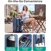 image:imageBAGSMART Top Opening Carry On Luggage 22x14x9 Airline Approved with TSA Lock Expandable 20 Inch Deep Compartment Hard Shell Suitcases with Double Spinner Wheels PurpleBlue
