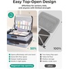 image:imageBAGSMART Top Opening Carry On Luggage 22x14x9 Airline Approved with TSA Lock Expandable 20 Inch Deep Compartment Hard Shell Suitcases with Double Spinner Wheels PurpleBlue