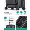 image:imageBAGSMART Top Opening Carry On Luggage 22x14x9 Airline Approved with TSA Lock Expandable 20 Inch Deep Compartment Hard Shell Suitcases with Double Spinner Wheels PurpleBlack