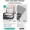 image:imageBAGSMART Top Opening Carry On Luggage 22x14x9 Airline Approved with TSA Lock Expandable 20 Inch Deep Compartment Hard Shell Suitcases with Double Spinner Wheels PurpleBlack