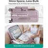 image:imageBAGSMART Top Opening Carry On Luggage 22x14x9 Airline Approved with TSA Lock Expandable 20 Inch Deep Compartment Hard Shell Suitcases with Double Spinner Wheels PurplePurple