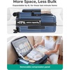 image:imageBAGSMART Top Opening Carry On Luggage 22x14x9 Airline Approved with TSA Lock Expandable 20 Inch Deep Compartment Hard Shell Suitcases with Double Spinner Wheels PurpleBlue